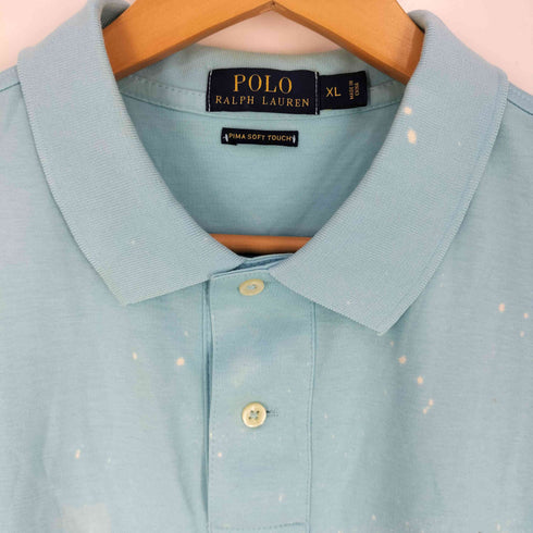 ポロラルフローレン POLO RALPH LAUREN PIMA SOFT TOUCH ブリーチプリント ポロシャツ メンズ import:XL